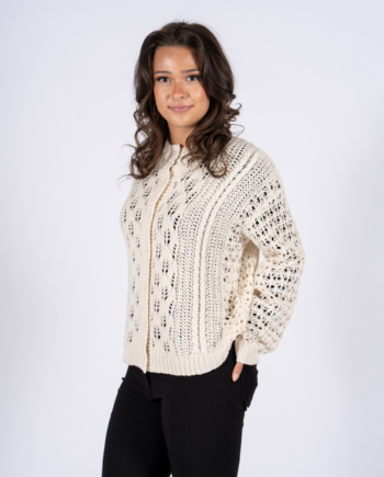 Sasia Bolette Dame Cardigan Whitecap Gray
