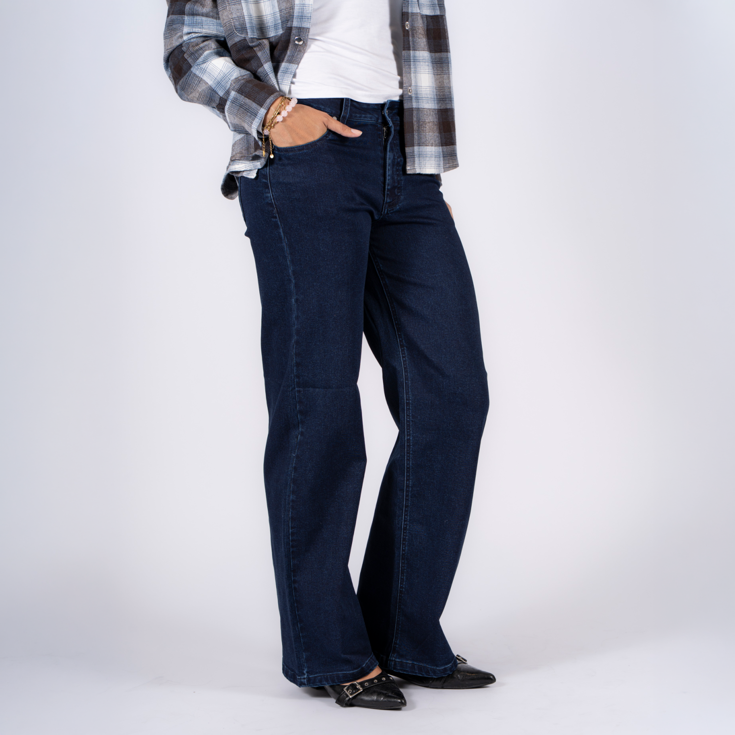 Sasia Brianna Dame Jeans    Stretch Dark Blue
