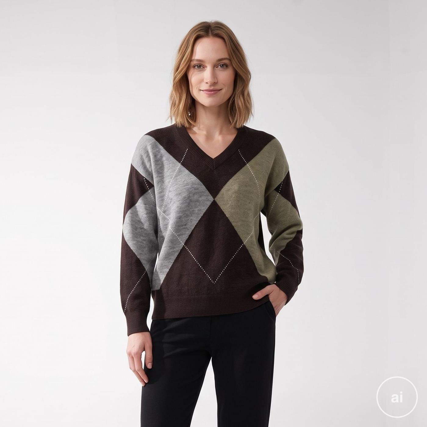 Sasia Celeste Dame Striktrøje Chocolate Torte Brown