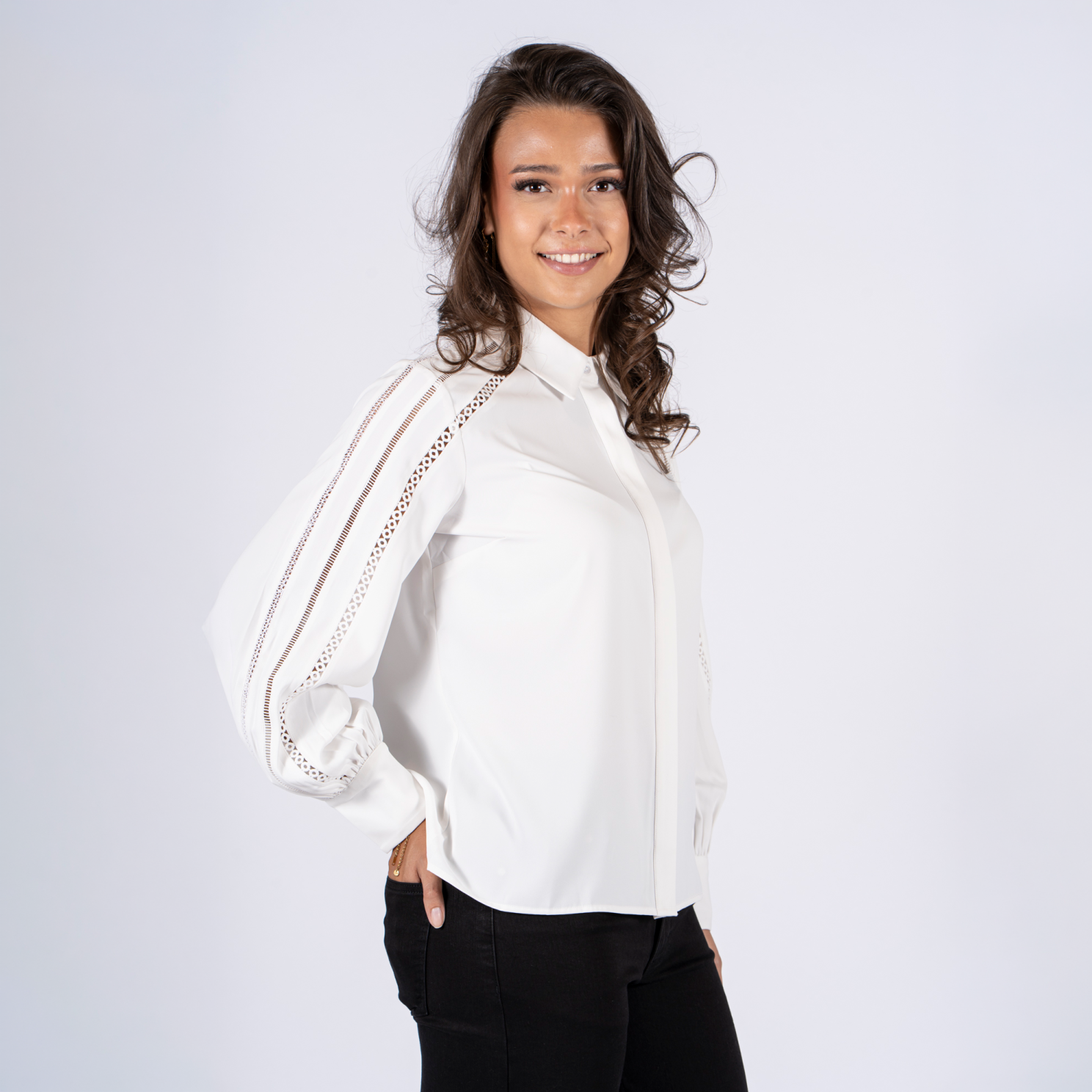 Sasia Cora Dame Skjorte Cloud Dancer White