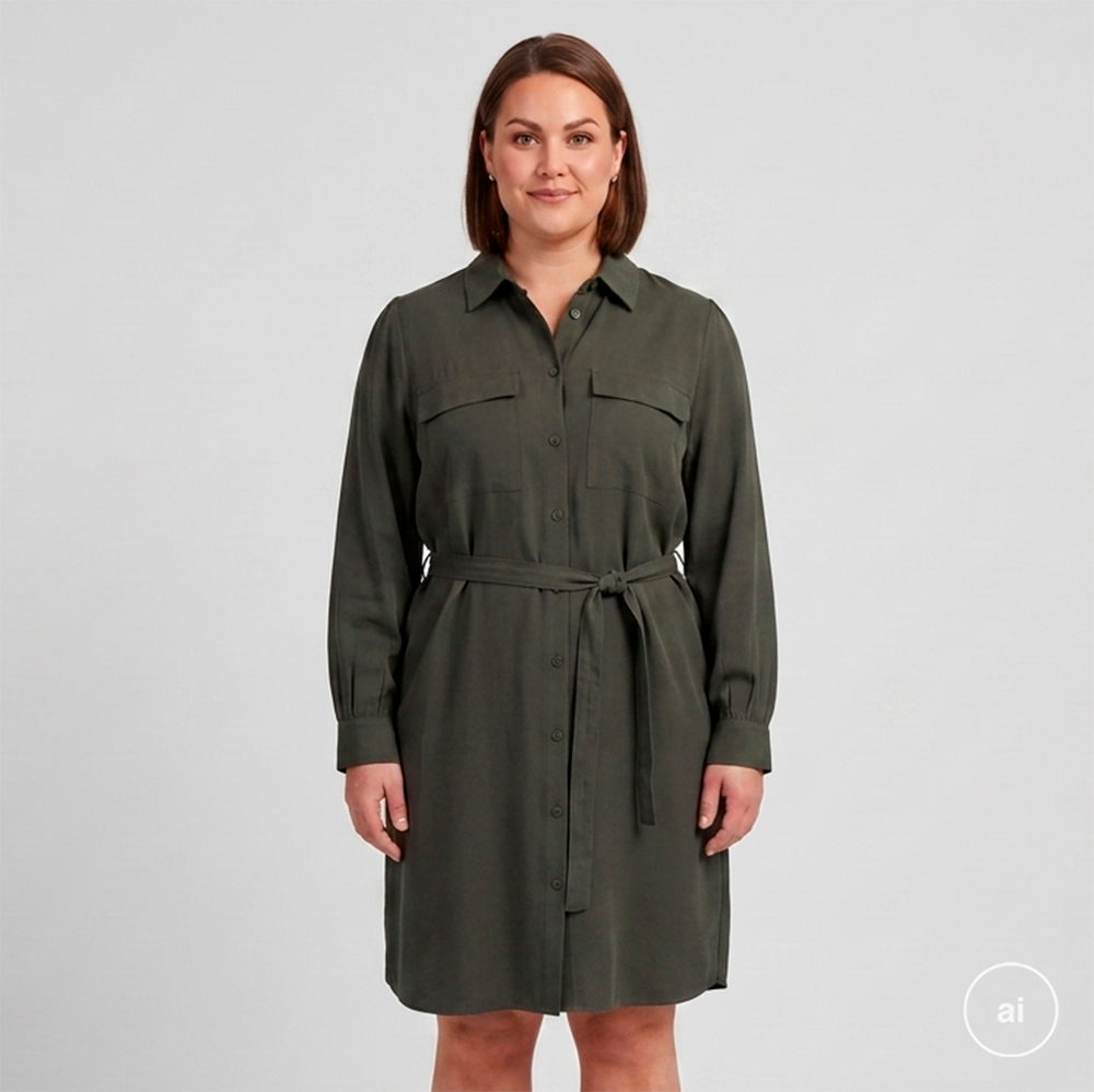 Sasia Dame Kjole Dark Olive 54 56