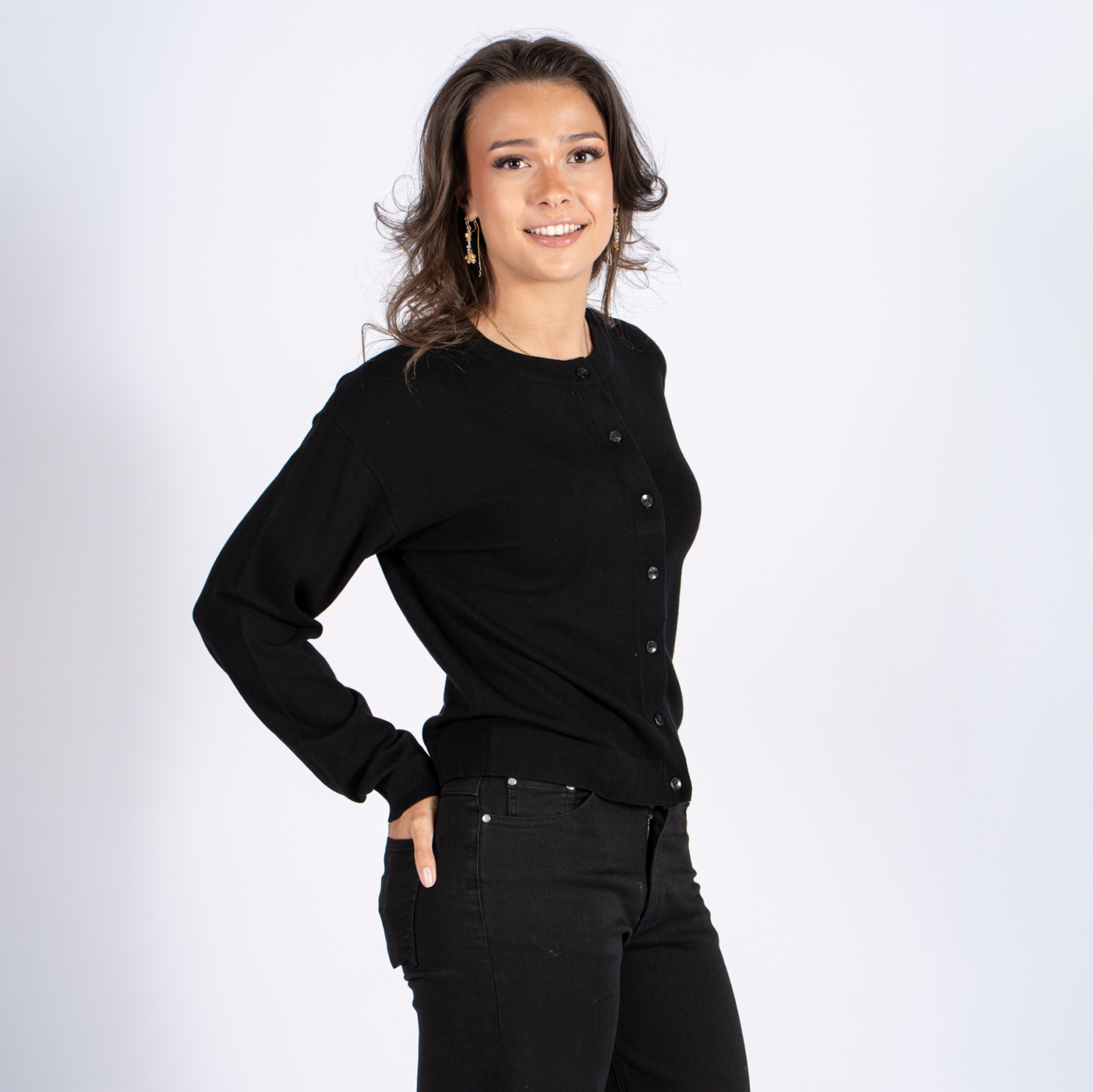 Sasia Vicky Dame Cardigan Black Beauty