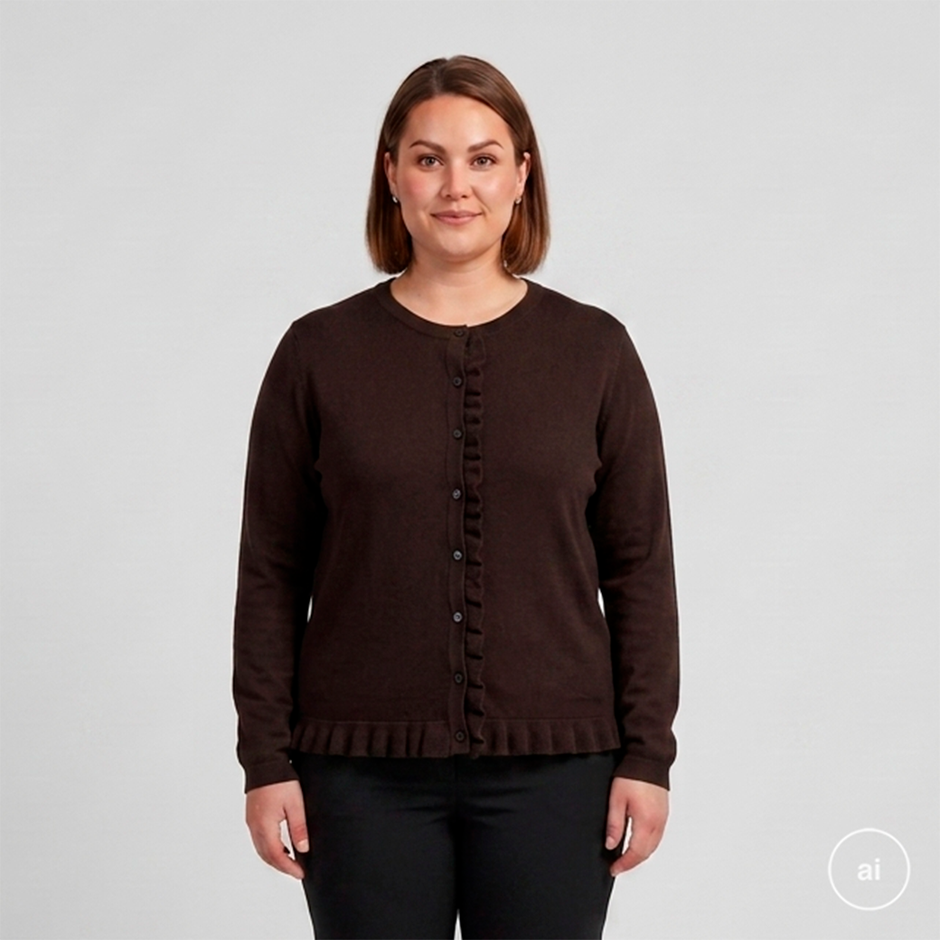 Sasia Vicky Dame Cardigan Chocolate Torte Brown 54 56