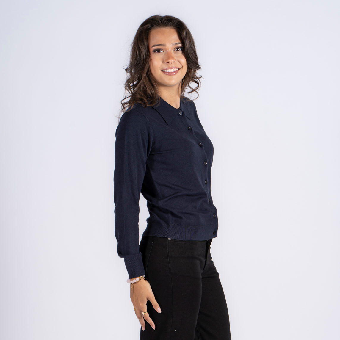 Sasia Vicky Dame Cardigan Total Eclipse Navy