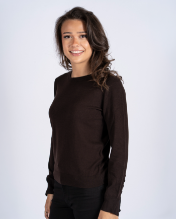 Sasia Vicky Dame Striktrøje Chocolate Torte Brown