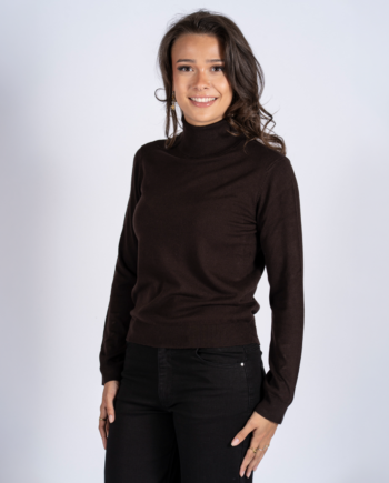 Sasia Vicky Dame Striktrøje Chocolate Torte Brown