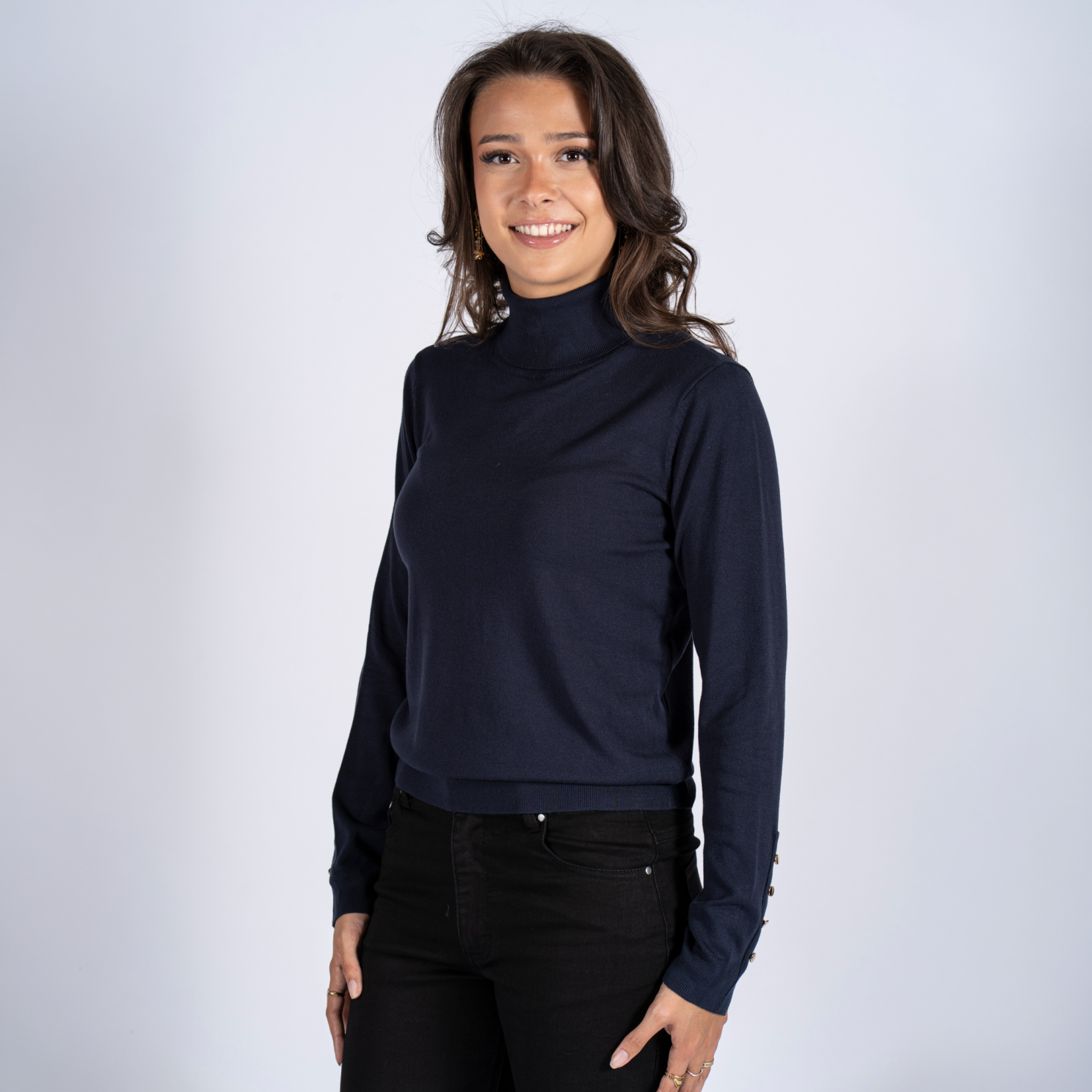 Sasia Vicky Dame Striktrøje Total Eclipse Navy