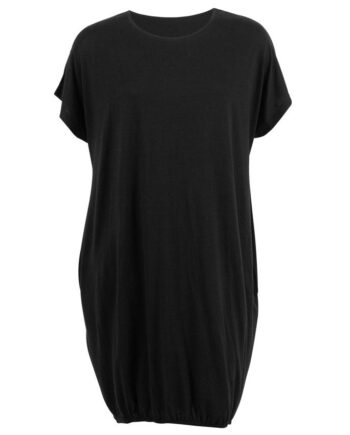 Steenholt Nima Dame Kjole Plus Size Jet Black 46