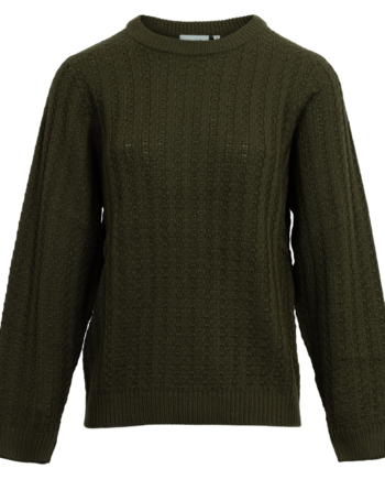 Steenholt Olivia Dame Striktrøje Dark Olive 44