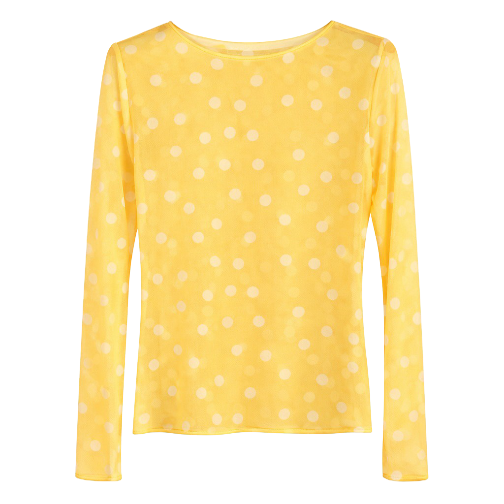 Vanting Dame Top Mesh Yellow