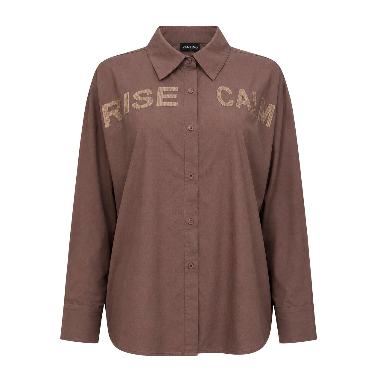 Vanting Dame Skjorte Brown Camel