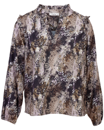 Zbyz Dame Bluse Plus Size Brown Snake 46 48