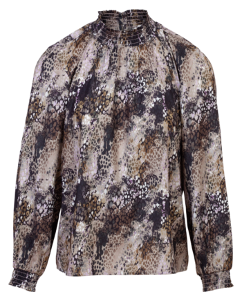 Zbyz Dame Bluse Plus Size Brown Snake 54 56
