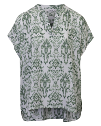 Zbyz Dame Kortærmet Bluse Green Combo 54 56