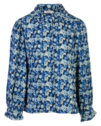 Zbyz Dame Skjorte Plus Size Blue Print 42 44